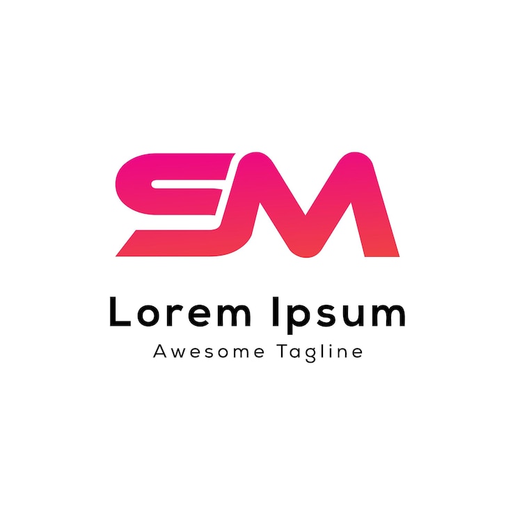 Vector el logotipo de la letra sm