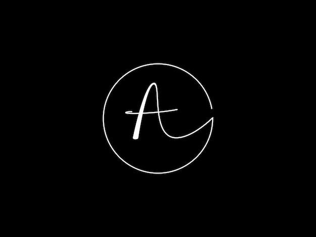Un logotipo de letra sobre un fondo negro