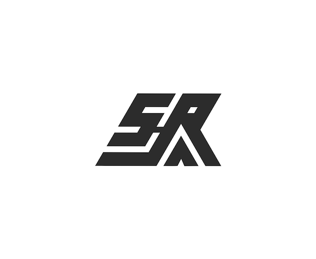 El logotipo de la letra SR o el logotipo del alfabeto de la letra R S