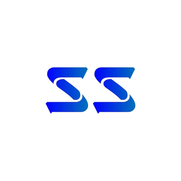 El logotipo de la letra ss abstract