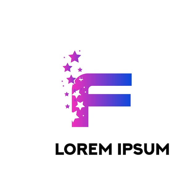 Vector logotipo de la letra starlate f