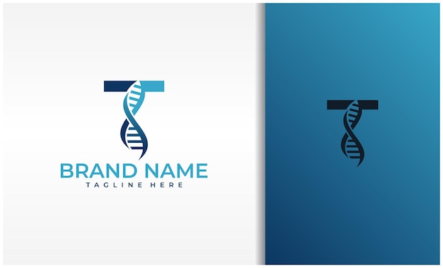Logotipo de la letra T ADN