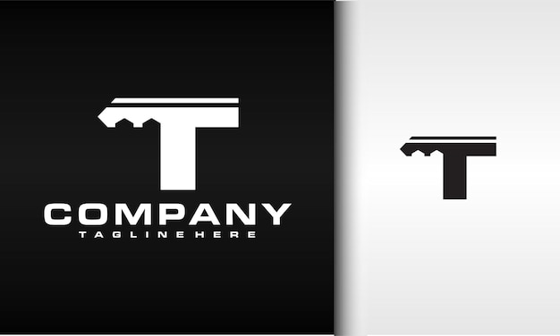 logotipo de la letra T clave