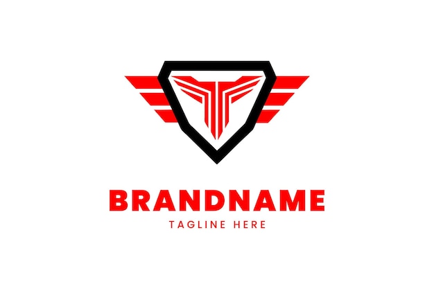 Logotipo de la letra T para la marca corporativa y la identidad empresarial
