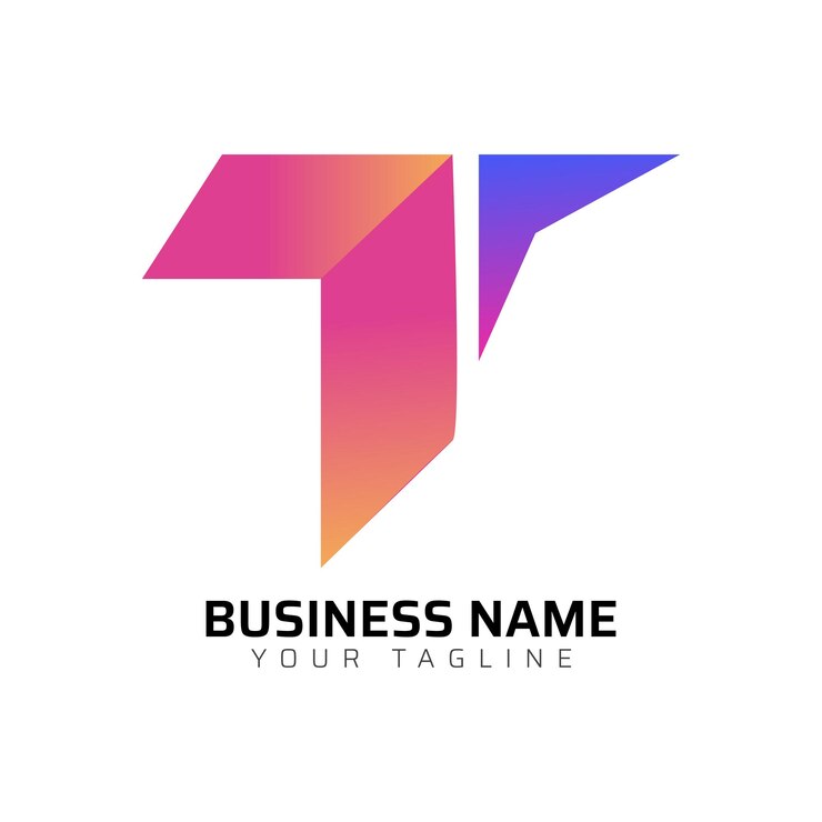 Vector el logotipo de la letra t premium gradient