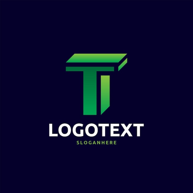 Vector logotipo de la letra t