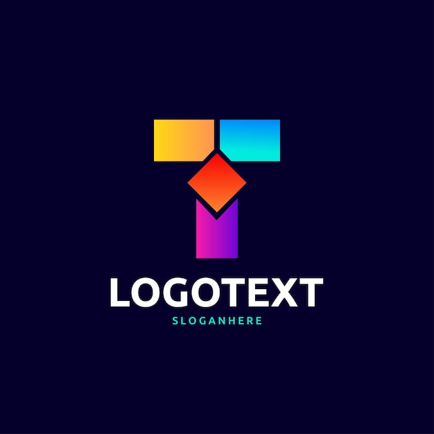 Vector logotipo de la letra t