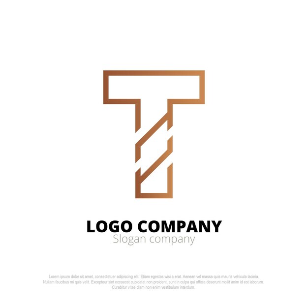 El logotipo de la letra T