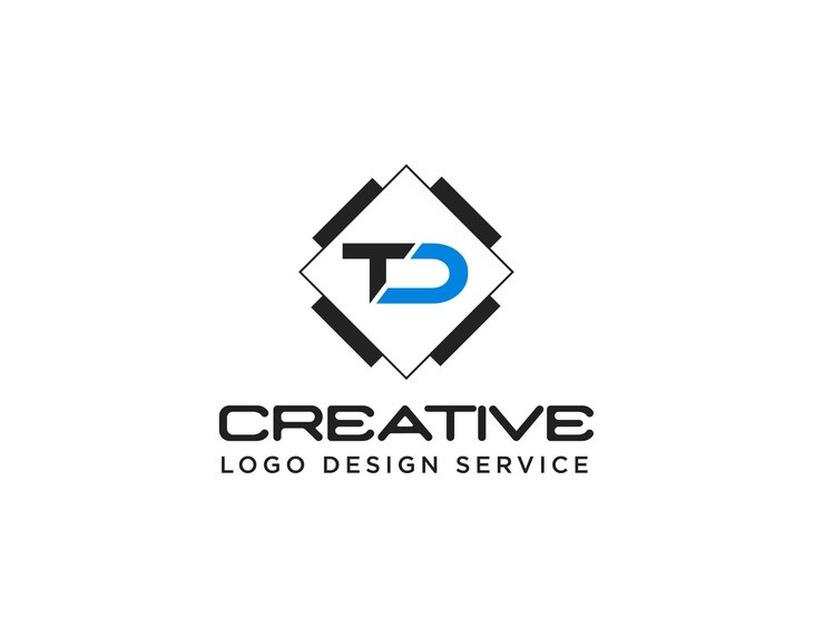 Vector logotipo de letra td logotipo de forma cuadrada