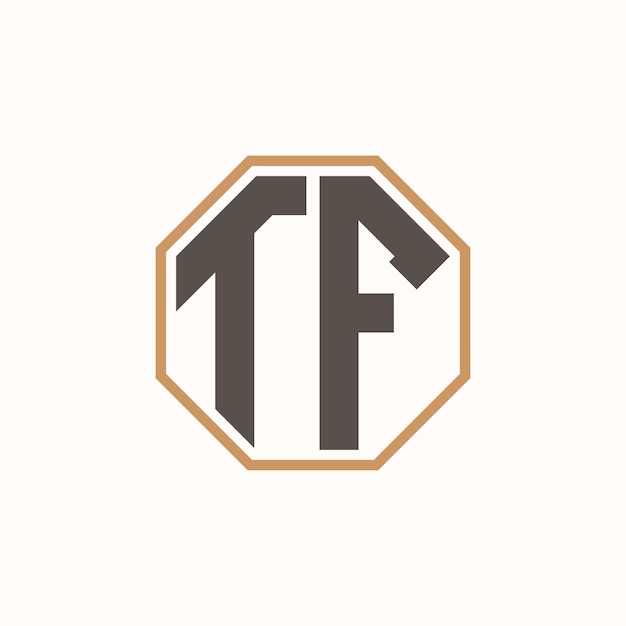 Logotipo de la letra TF moderna para la identidad de marca de negocios corporativos Diseño creativo del logotipo TF