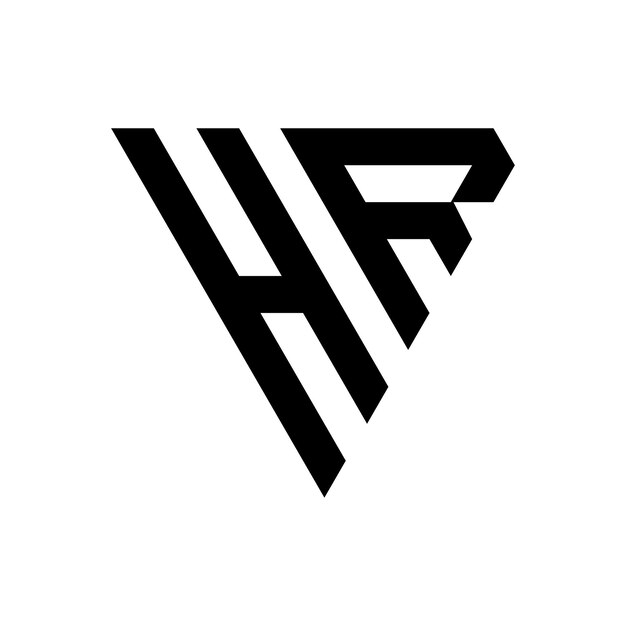 El logotipo de la letra triangular HR Monogram