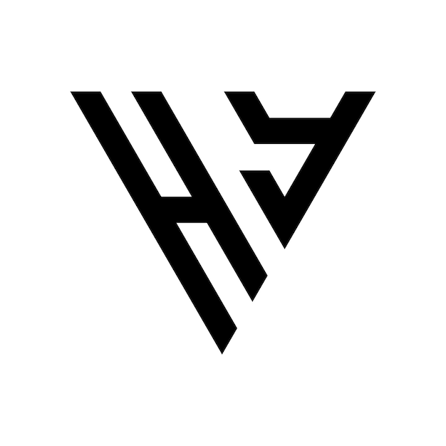 Logotipo de la letra triangular HY Monograma