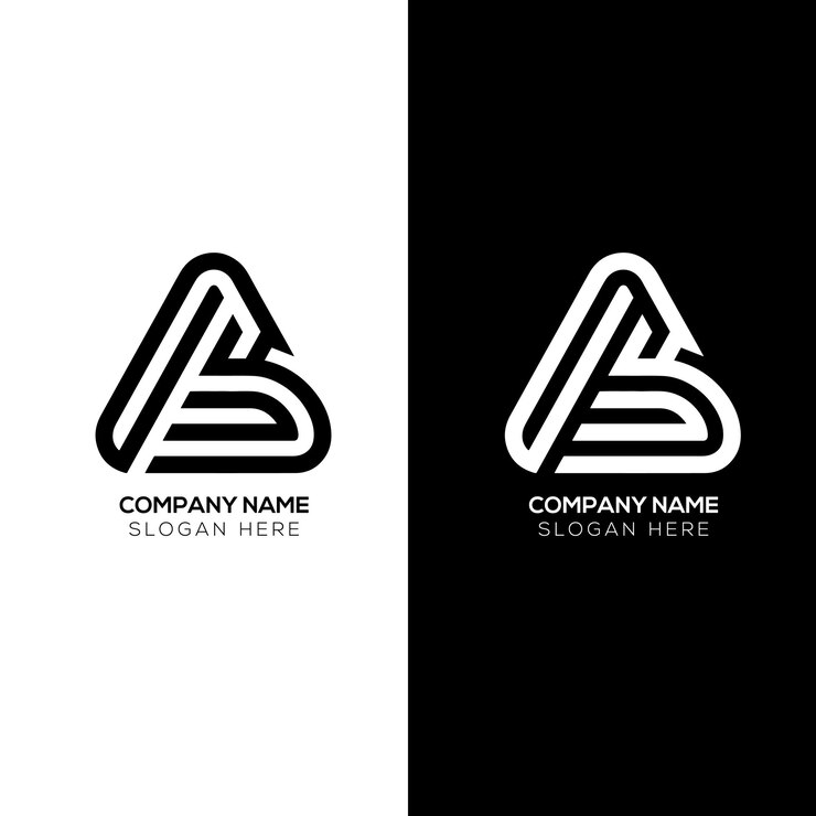 Vector el logotipo de la letra triángulo ab