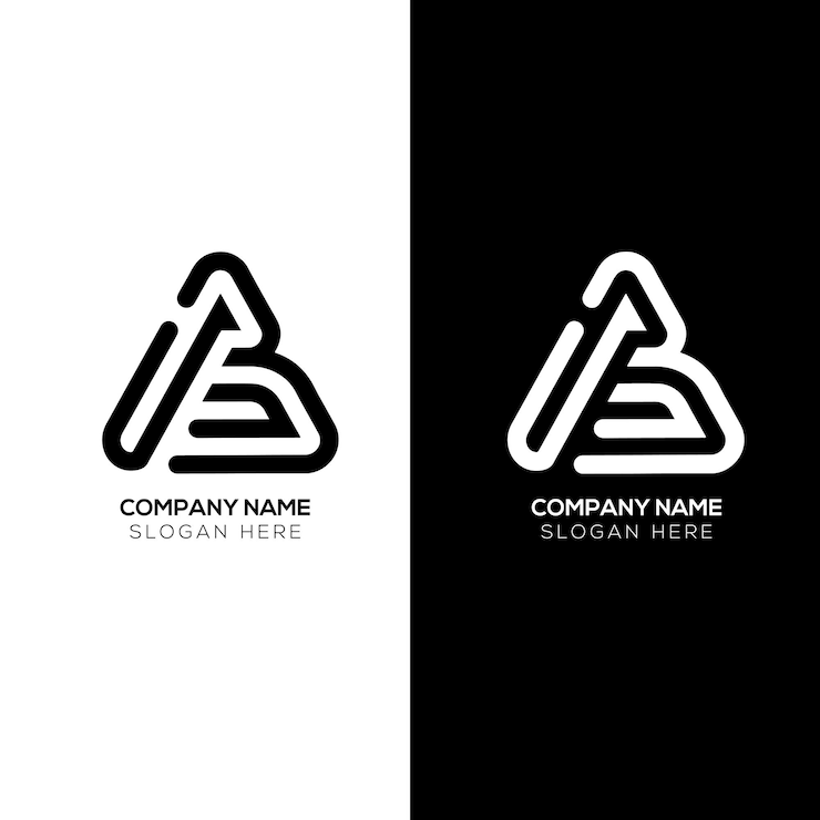 Vector el logotipo de la letra triángulo ab