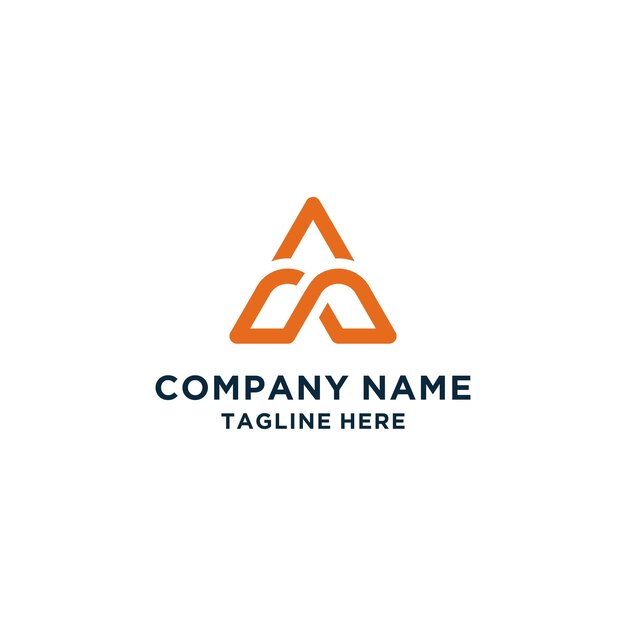 Un logotipo de letra con un triángulo.