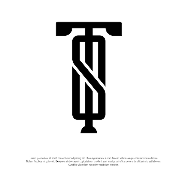 Logotipo de la letra TS