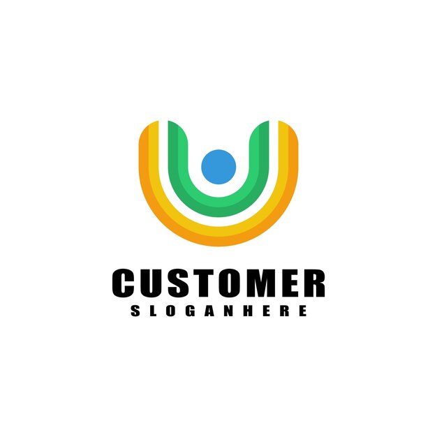logotipo de la letra u de colores