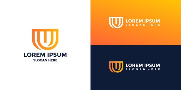 Logotipo de la letra U con estilo minimalista