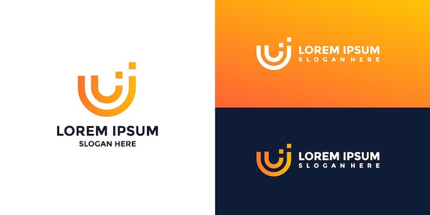 Logotipo de la letra U con estilo minimalista