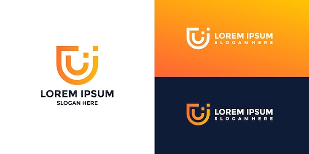 Logotipo de la letra U con estilo minimalista