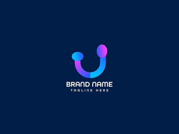 Logotipo de la letra U logotipo moderno logotipo del logotipo de la línea