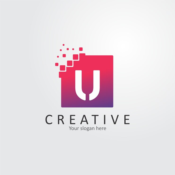 Vector logotipo de la letra u vector de diseño de la letra u