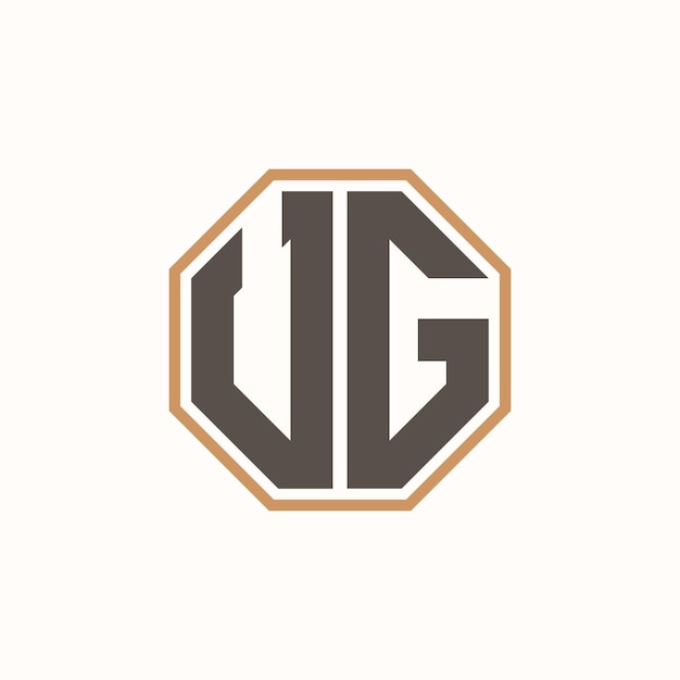 Logotipo de la letra UG moderna para la identidad de marca de negocios corporativos Diseño creativo del logotipo de la UG