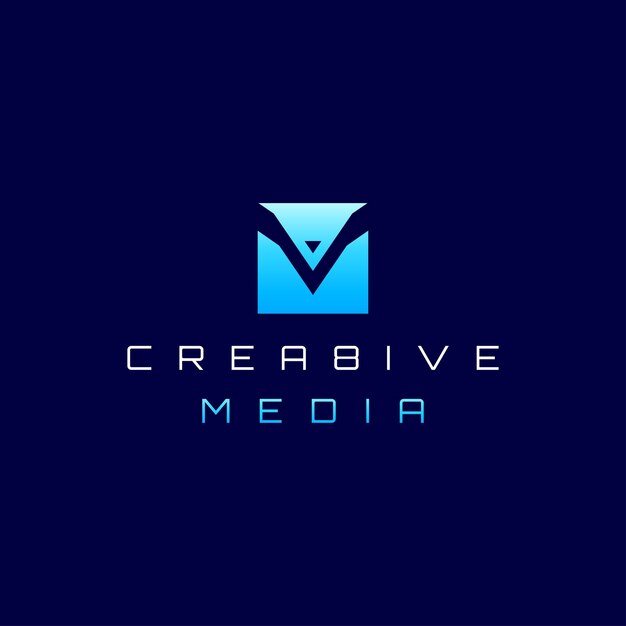 Logotipo de la letra V plantilla vectorial utilizable monograma abstracto símbolo iniciales diseño del logotipo V letra inicial