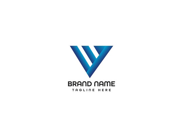 Logotipo de la letra v sobre un fondo blanco