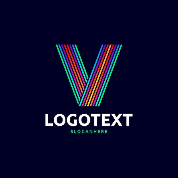 Vector logotipo de la letra v