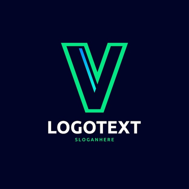 Vector logotipo de la letra v