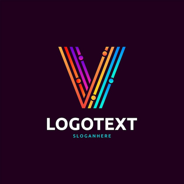 Vector logotipo de la letra v