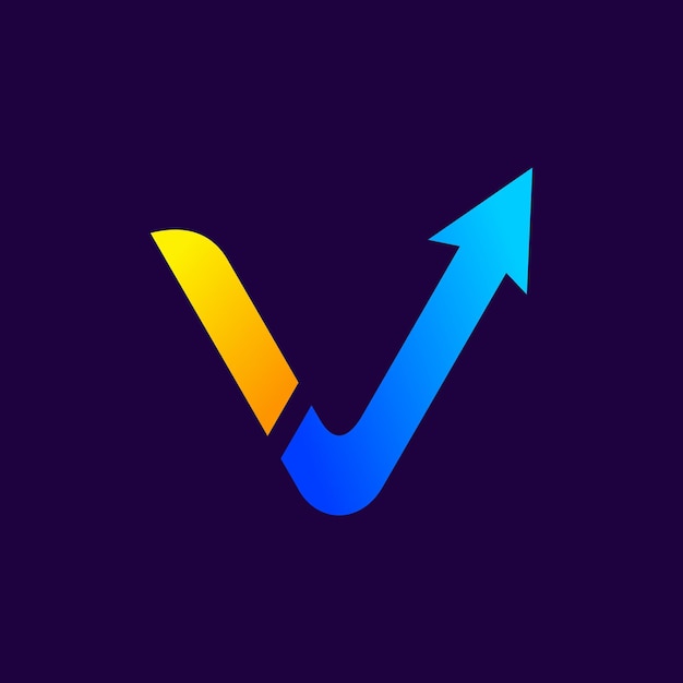 El logotipo de la letra V