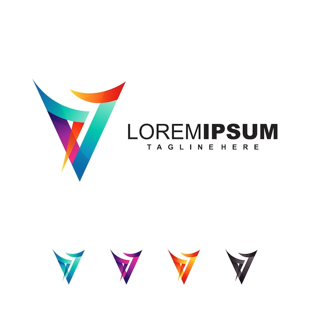 Vector logotipo de la letra v