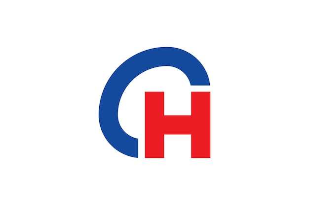 Logotipo de letra vectorial ch