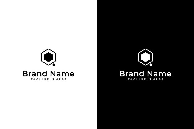 el logotipo de la letra vectorial Q símbolo del pentágono