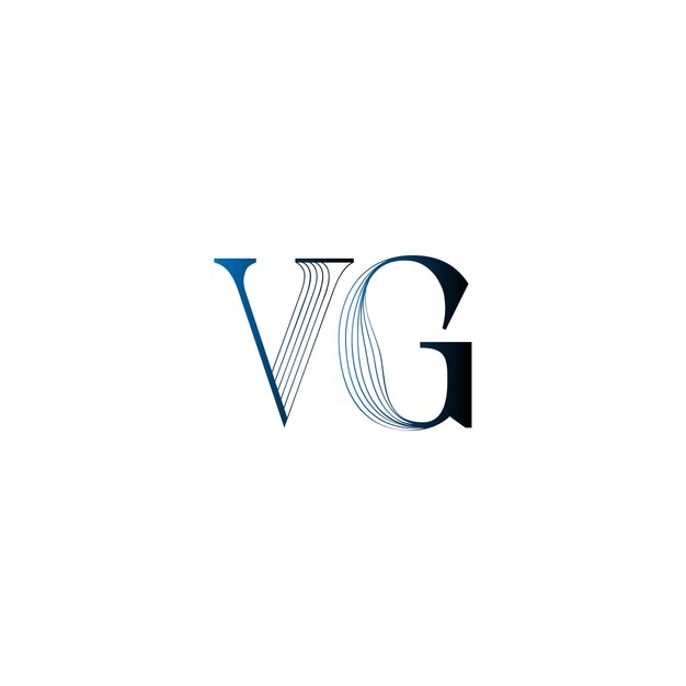 El logotipo de la letra vg