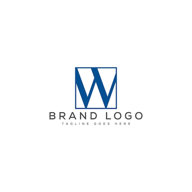 Logotipo de letra W moderna