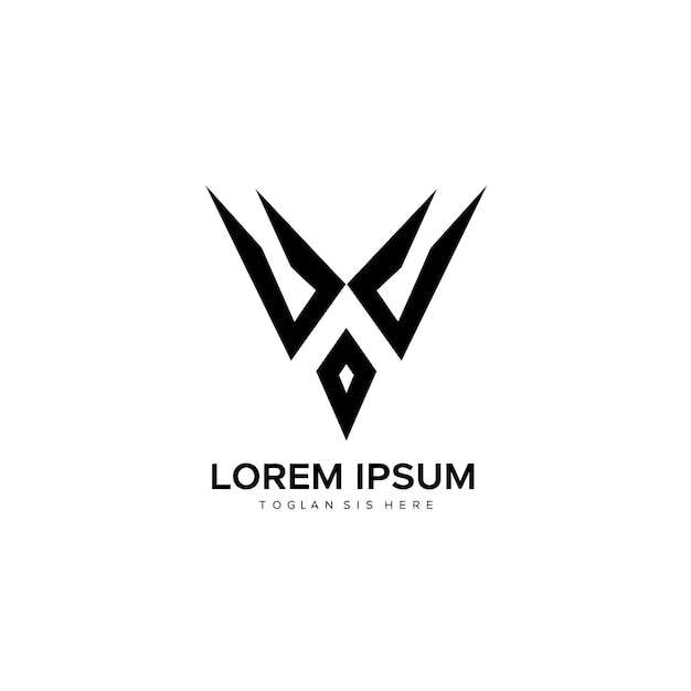 Logotipo de letra W moderna