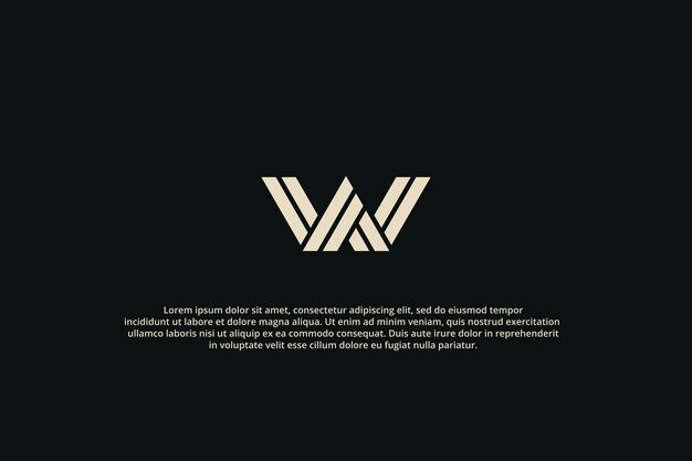el logotipo de la letra w monograma vintage