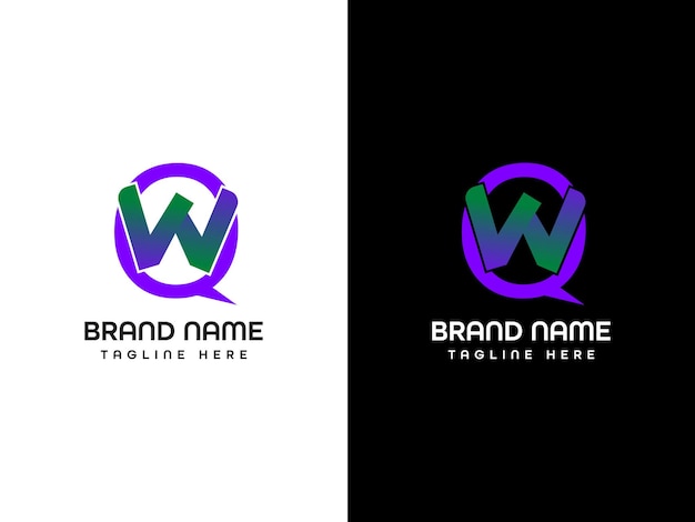 El logotipo de la letra W Q