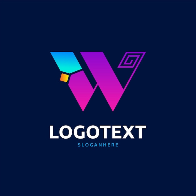 Vector logotipo de la letra w