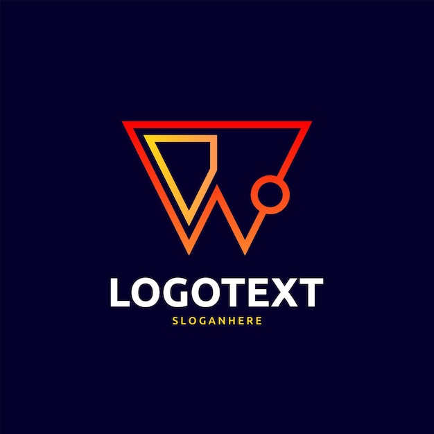 Vector logotipo de la letra w