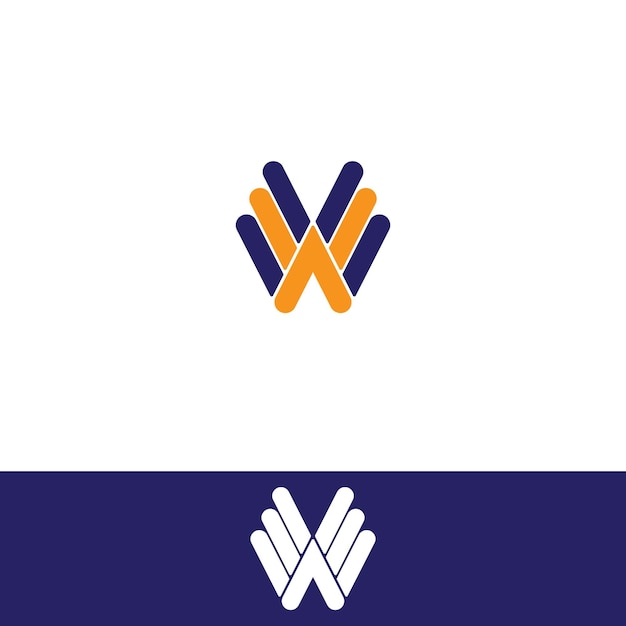 Logotipo de la letra A y W