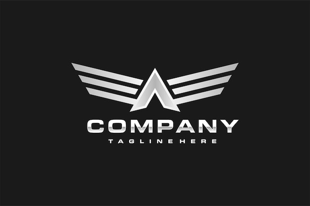 Logotipo de la letra a Wing