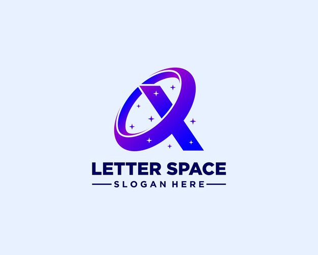 El logotipo de la letra X con espacio