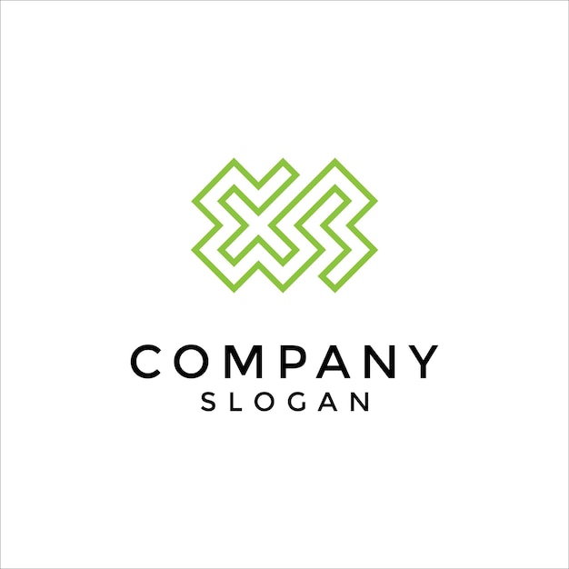 logotipo de letra X y S simple y elegante logotipo de monograma XS