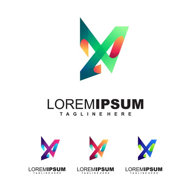 Vector logotipo de la letra x