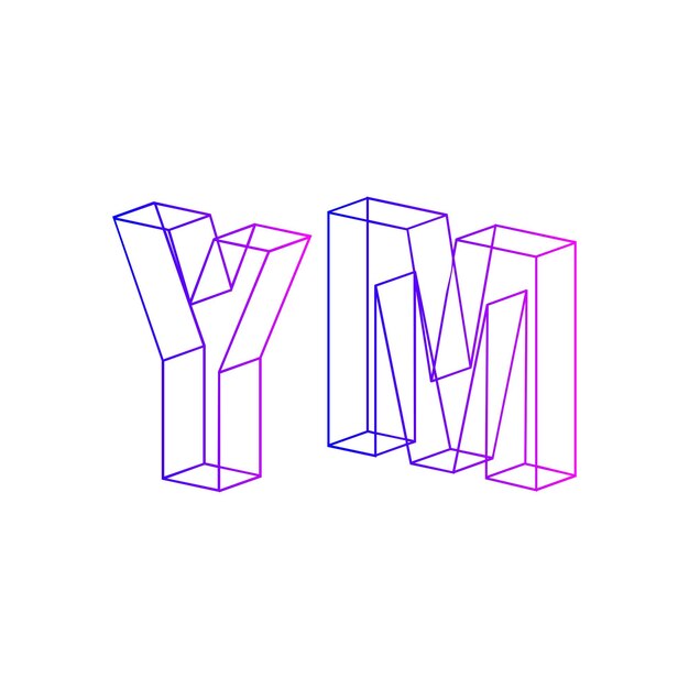 El logotipo de la letra ym