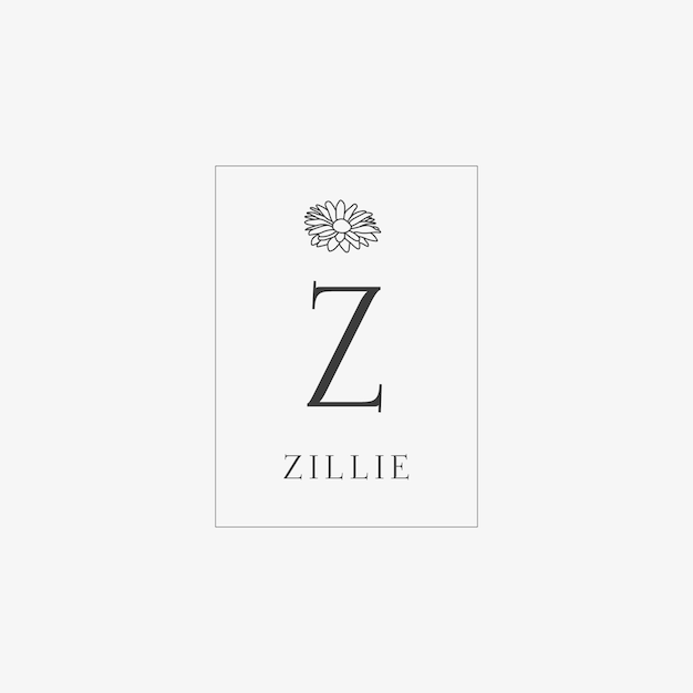 Logotipo de letra z con concepto floral creativo para empresa negocio belleza bienes raíces vector premium